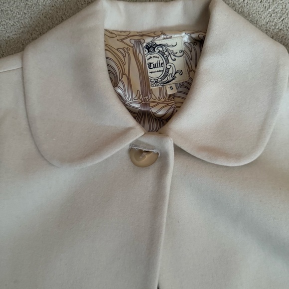 Tulle crop 3/4 sleeve coat size small - Picture 2 of 9